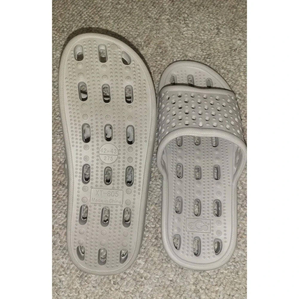 Ego Slide Unisex Sandals Rubber Slip On Grey Size 42-43